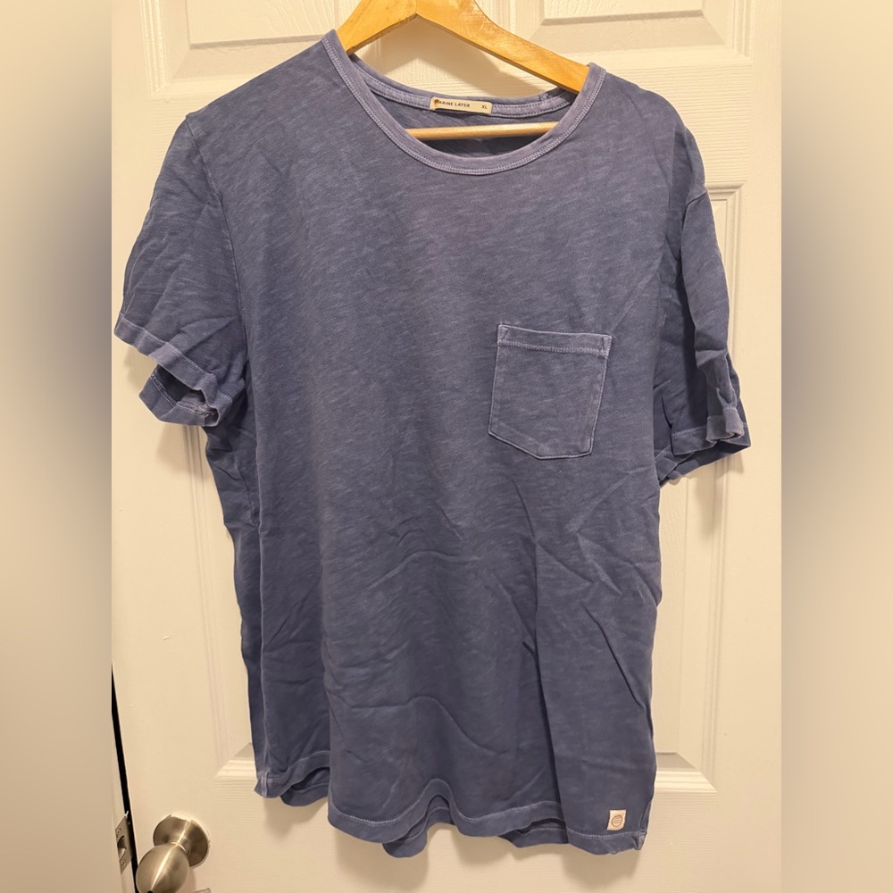 Marine Layer Indigo Short Sleeve Tee